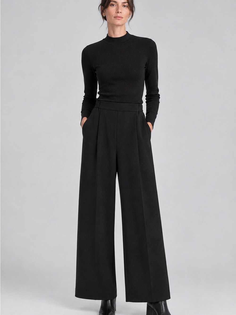 Ever New Black Wide-Leg Trousers